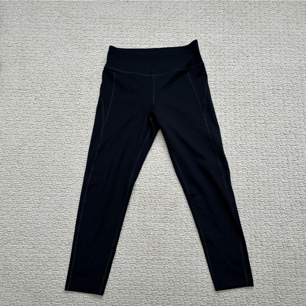 Girlfriend Collective Black Mid-Rise Compressive Leggings